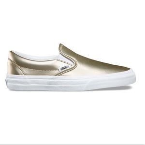 Vans Classic Slip-On Muted Metallic Gold Size 11